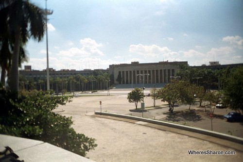 Fidels Castro's Office Building from Memorial Jose Marti