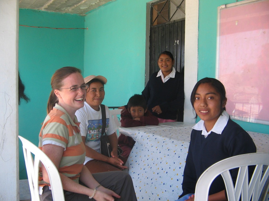 with my sponsor child and her family in mexico