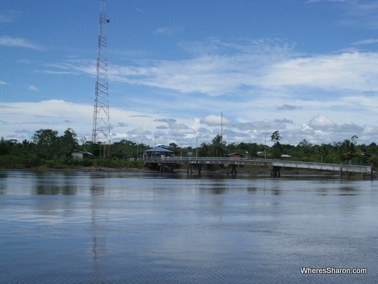 Suriname border post from ferry