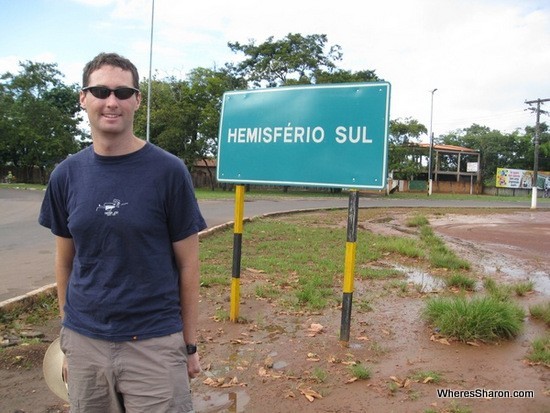 Southern hemisphere sign in macapa brazil