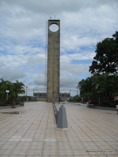 equator monument in Macapa Brazil