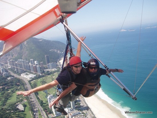 Hang gliding over rio