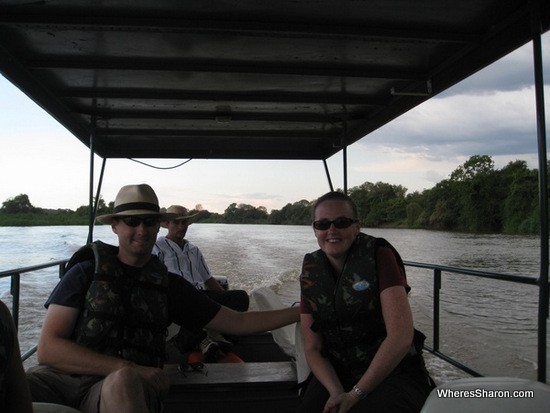 On the boat cruise down the Rio do Miranda in the pantanal wetlands tour