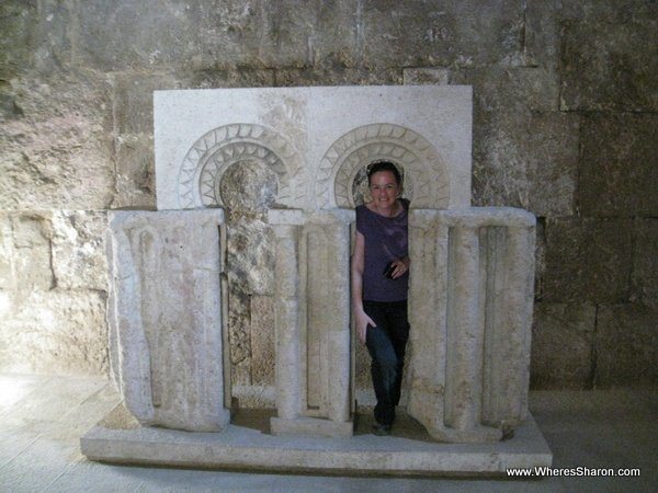 playing at the citadel with statues in amman