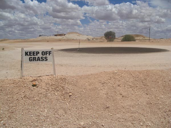 Desert golf course in coober pedy