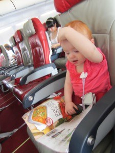 S enjoys the inflight magazine