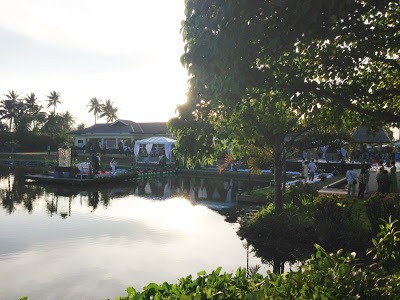 A wedding being held by lake at san antonio resort roxas city