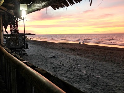 Sunset from our dinner "shack" on baybay beach roxas