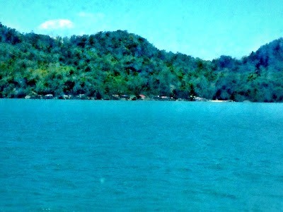 Views from sea of the island of Guimaras between iloilo and bacolod