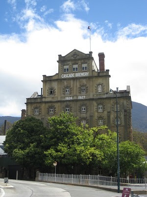 front of Cascade Brewery things to do in tasmania