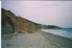 Anzac Cove beach and small cliff gallipoli