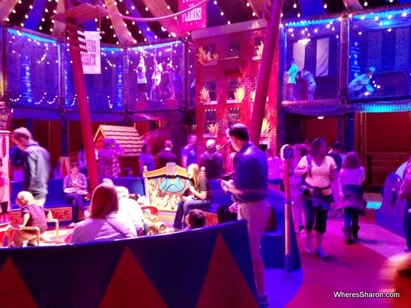 indoor play area with kids playing in dumbo ride disneyworld