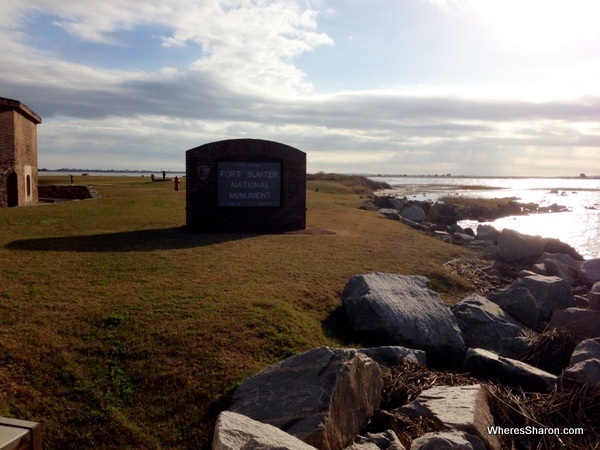 As you enter Fort Sumter you'll see this little sign...