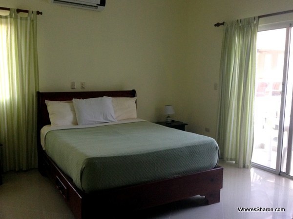 bed in bedroom in vacation rental cabarete