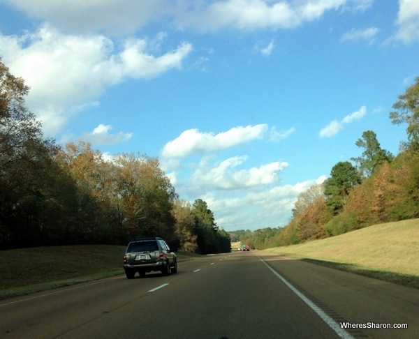 The interstate on our way from Baton Rouge to Jackson MS on driving New Orleans to Atlanta