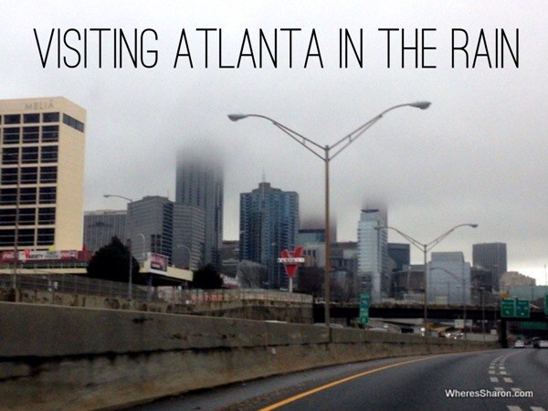 Downtown Atlanta in the rain GA