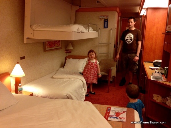 carnival caribbean cruise with kids cabin bunk