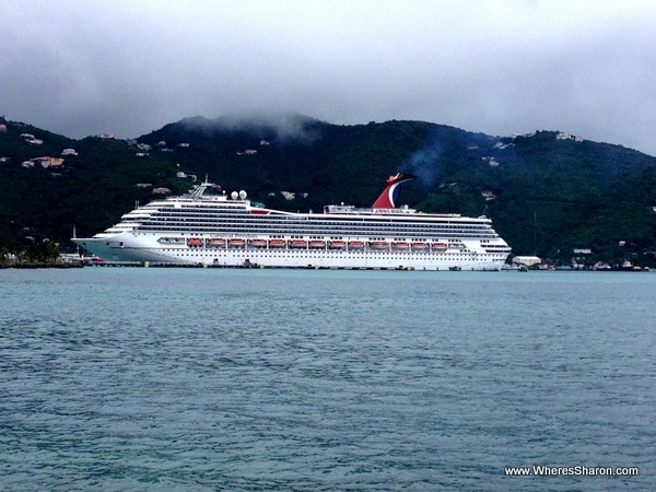 Carnival Freedom docked at British Virgin Islands