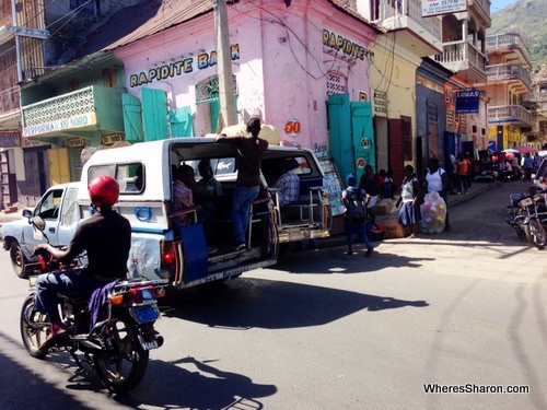 Streets and tap taps in cap-haitian