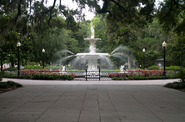 Hanging out in Forsyth Park