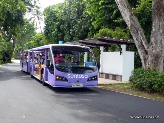 beach tram on sentosa island