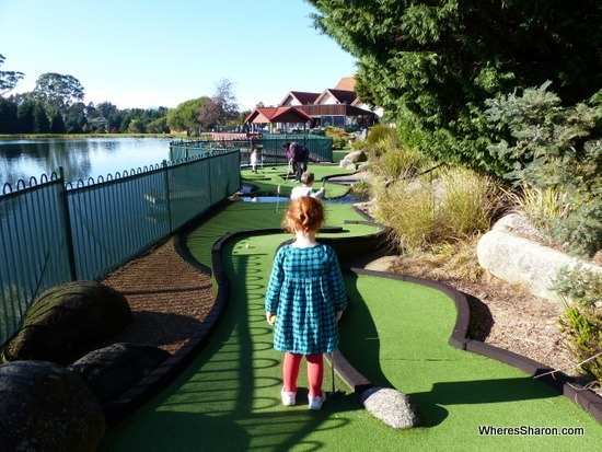 mini golf at the Aspect Tamar Valley Resort grindelwald