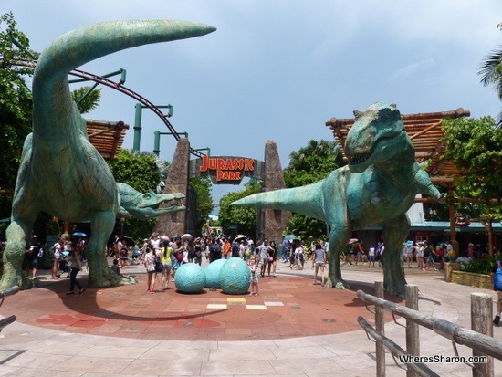 the lost world at Universal Studios Singapore