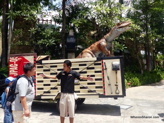 dinosaur at lost world Universal Studios Singapore