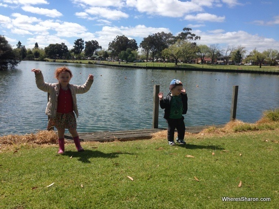 Lake Weeroona with kids