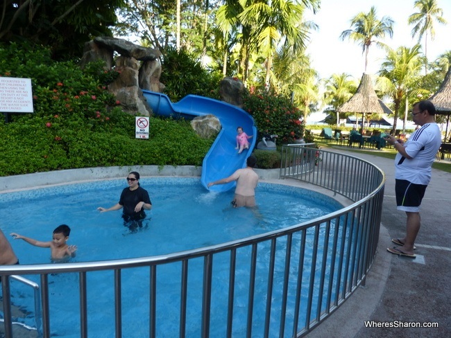 water slide at Golden Sands Resort