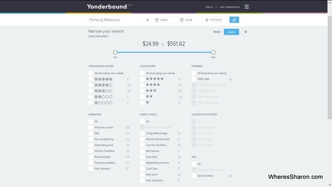 There is extensive filtering in yonderbound