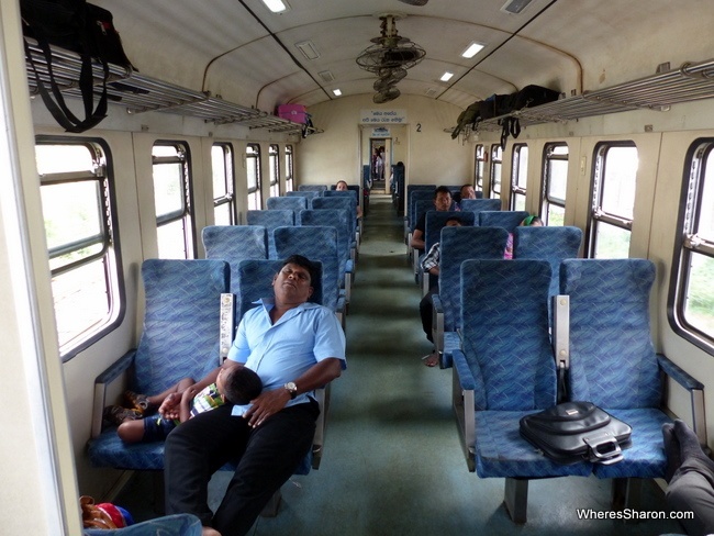 Our train carriage Colombo - Polonnaruwa