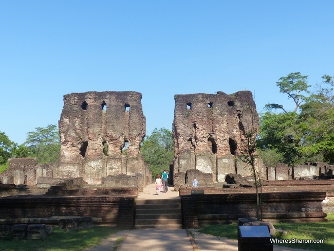 royal palace at polonnaruwa ancient city