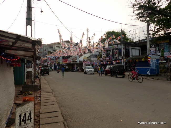 One of the main streets in Weligama Sri Lanka