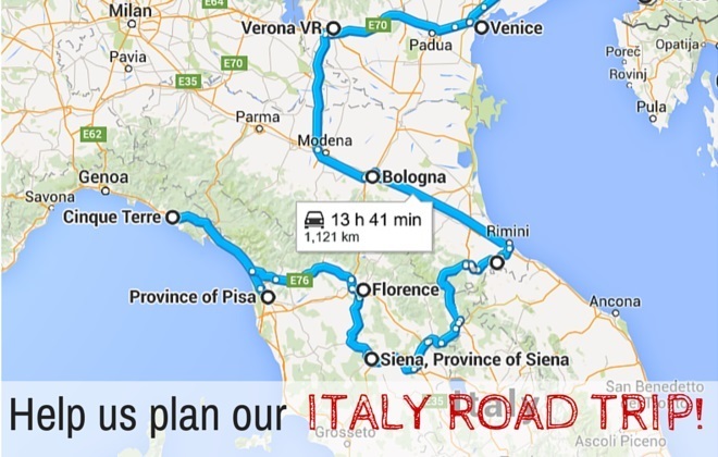 plan a trip around italy