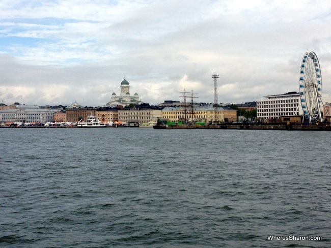 Market Square, the Skywheel and Helsinki Cathedral from the canal tour