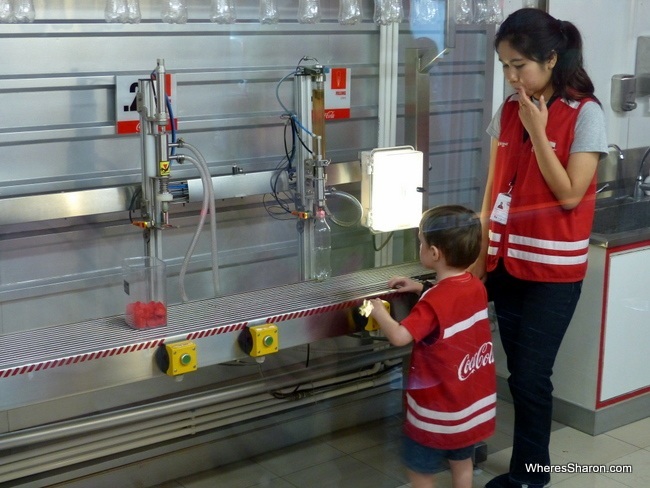 KidZania Bangkok coke bottling