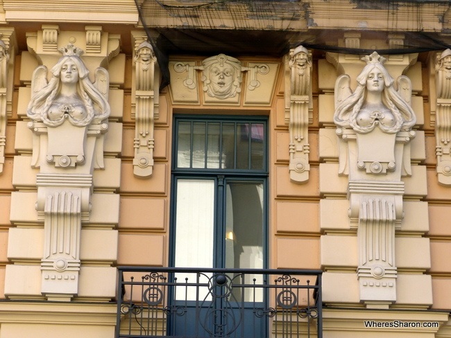 An example of the Art Nouveau architecture in Riga