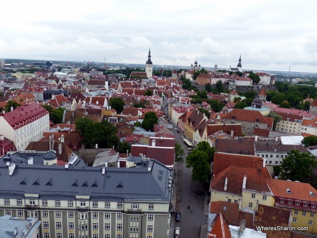 Views from St Olav's Church in Tallinn
