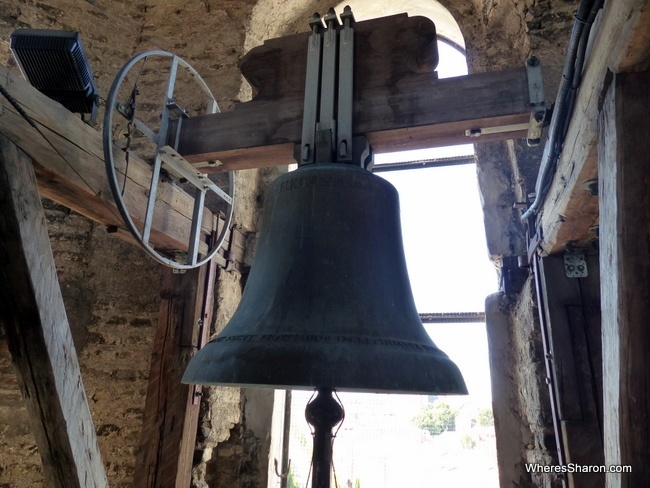 Seeing the bells up close was interesting, until they started ringing...