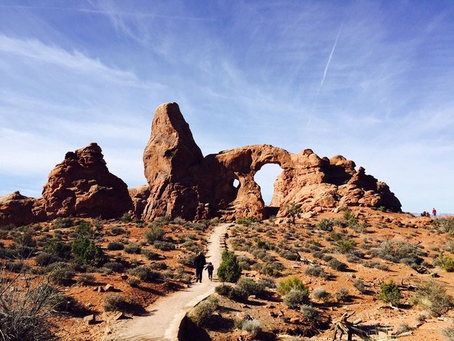 Walking in Arches National Park