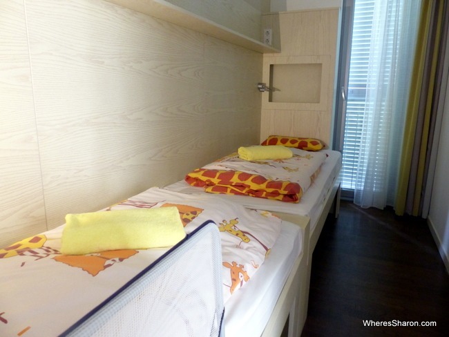 kids' bedroom at Falkensteiner Family Hotel Diadora Review