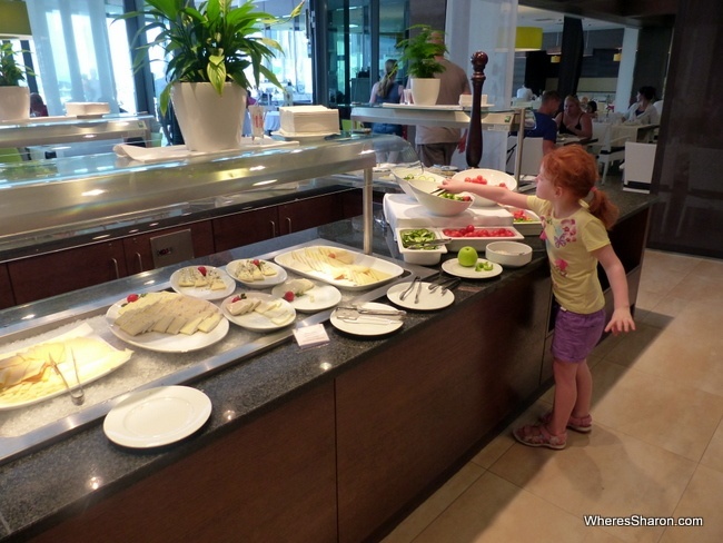 the buffet at Falkensteiner Family Hotel Diadora