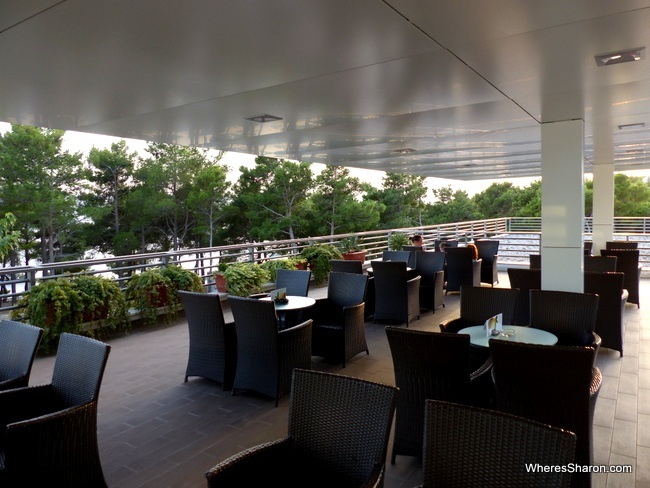 Sunset drinks on one of the lovely terraces