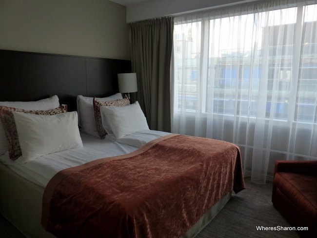 main bedroom in famiily suite at Clarion Hotel Royal Christiania review