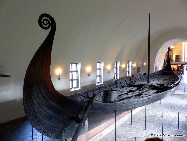 A Viking longship at the Viking Ship Museum.