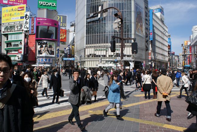 The busy streets of Tokyo