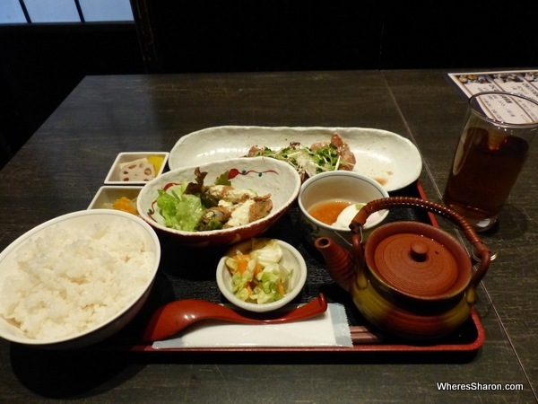 My awesome 900 yen lunch. Such great value. 