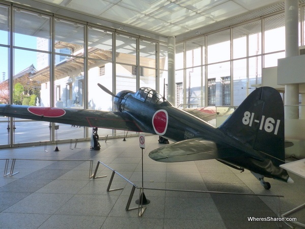 A Mitsubishi Zero fighter in the Yakusuni museum.