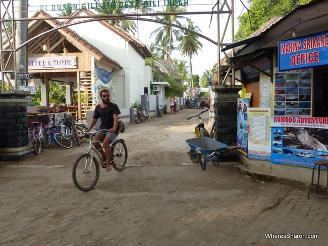 bike riding on Gili Islands